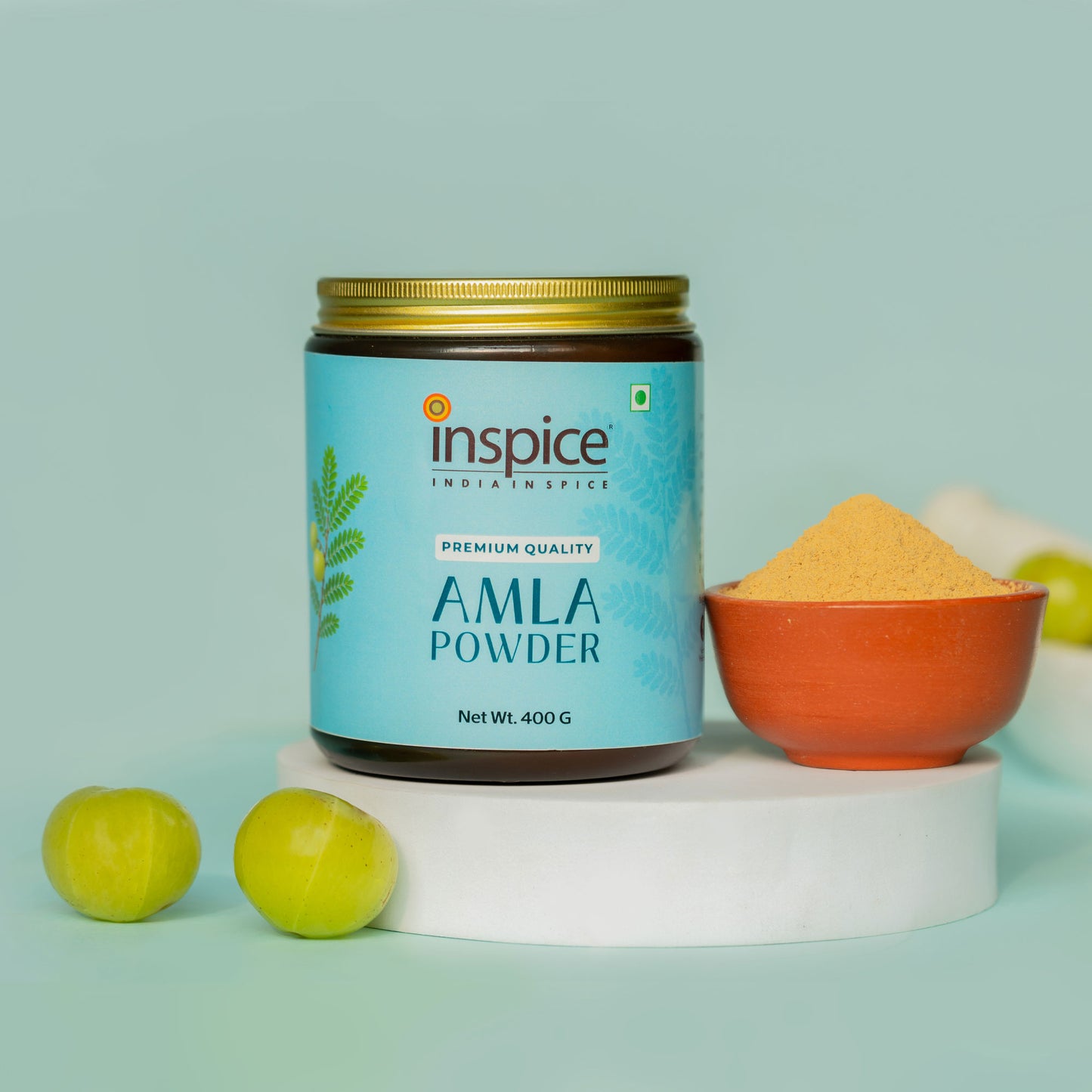A traditional Indian hair mask being mixed with Inspice Amla powder and curd