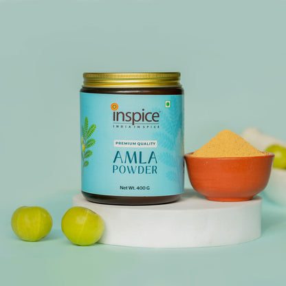 A traditional Indian hair mask being mixed with Inspice Amla powder and curd