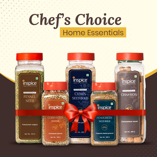 Chef’s Choice Home Essentials – Cinnamon, Fenugreek, Cumin, Coriander & Fennel Combo