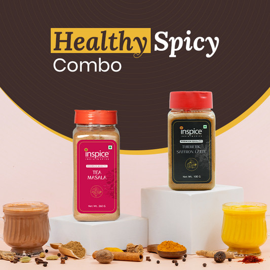 Healthy Blends Combo – Tea Masala 260g + Turmeric Saffron Latte 100g