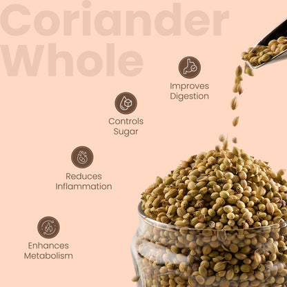 Coriander Whole – Dhania Seeds for Indian Cooking