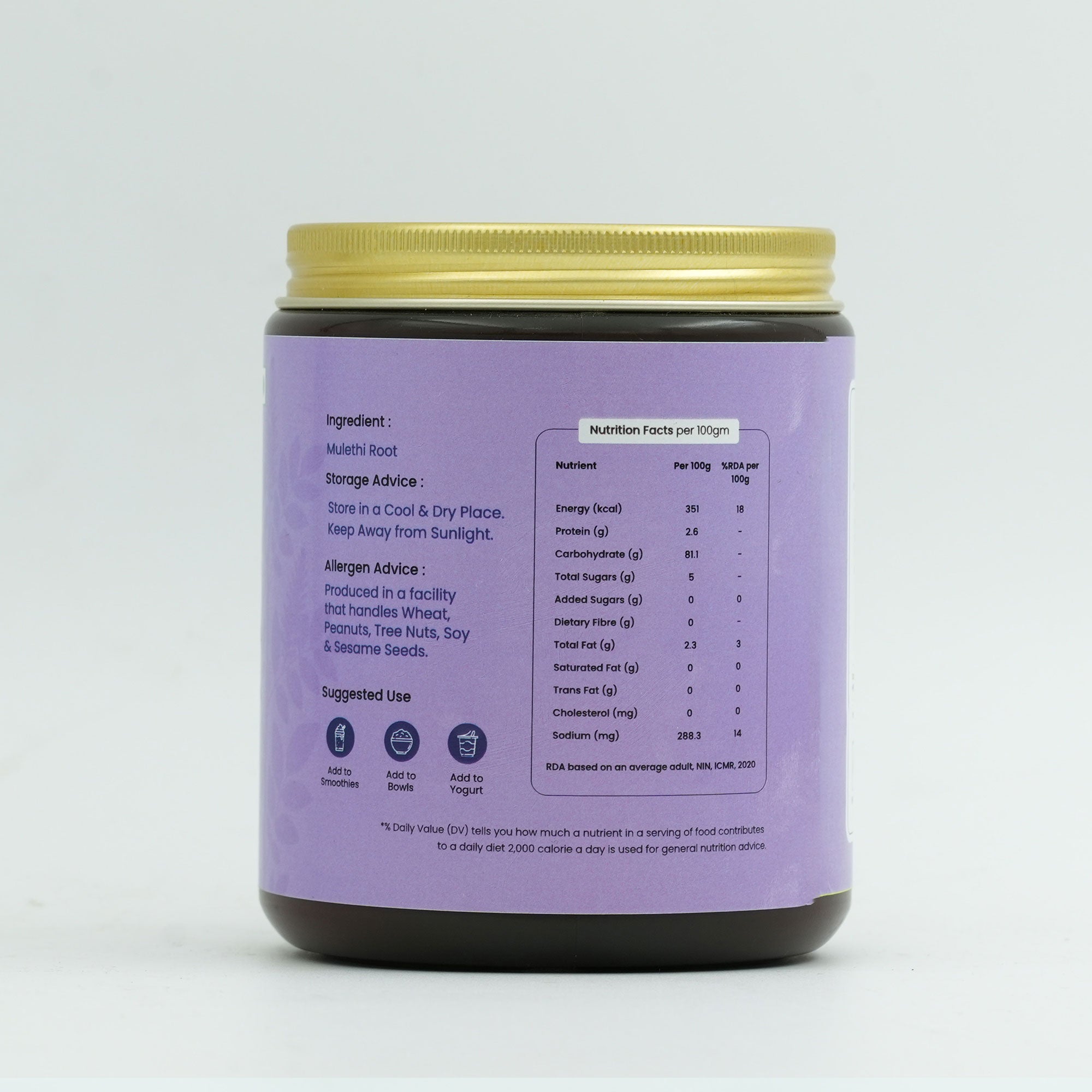 Pure Mulethi Powder - Licorice Root Powder - Natural Digestive & Wellness Herb 230g