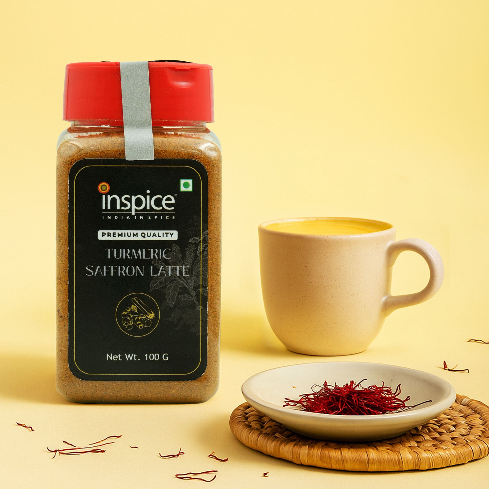 Turmeric Saffron Latte 100g – Premium Golden Milk Wellness Mix